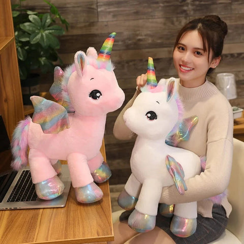 Image of Glowing Winged Alicorn Unicorn Plush Toy
