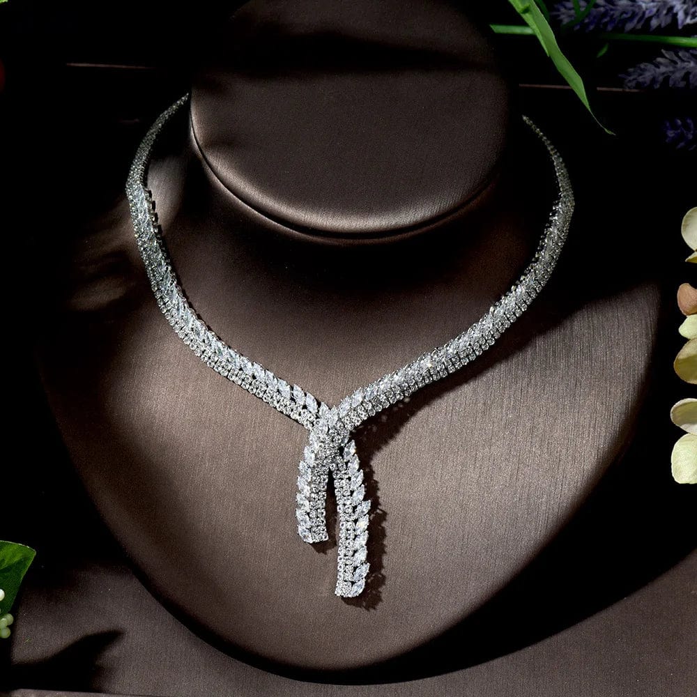 New Classic 4pcs Jewelry Set With Cubic Zirconia for Women  from Almas Collections