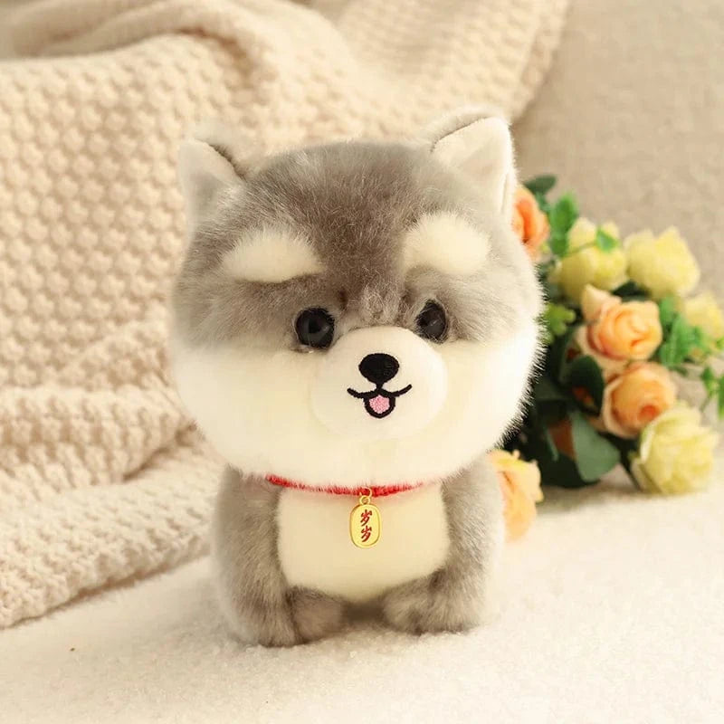 Cute Mini Dog Plush Doll Bichon Corgi Husky Shiba Dog Chow Chow Yorkshire Plushy