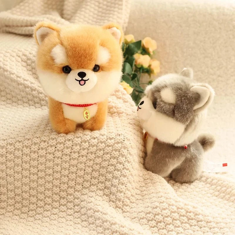 Cute Mini Dog Plush Doll Bichon Corgi Husky Shiba Dog Chow Chow Yorkshire Plushy
