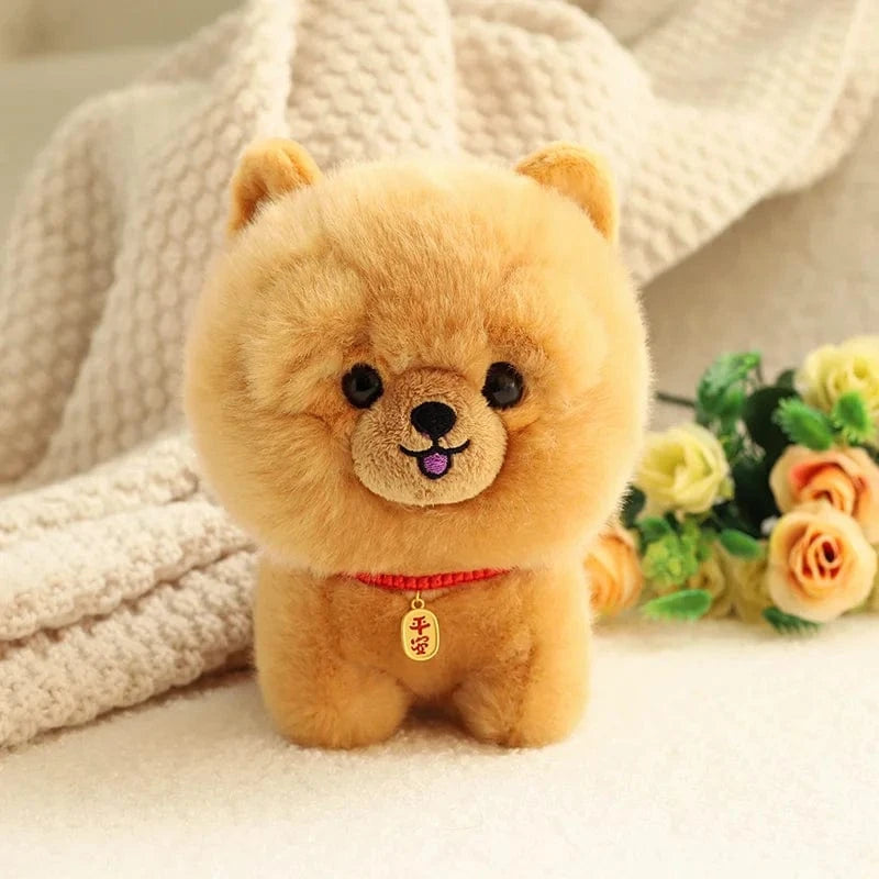 Cute Mini Dog Plush Doll Bichon Corgi Husky Shiba Dog Chow Chow Yorkshire Plushy