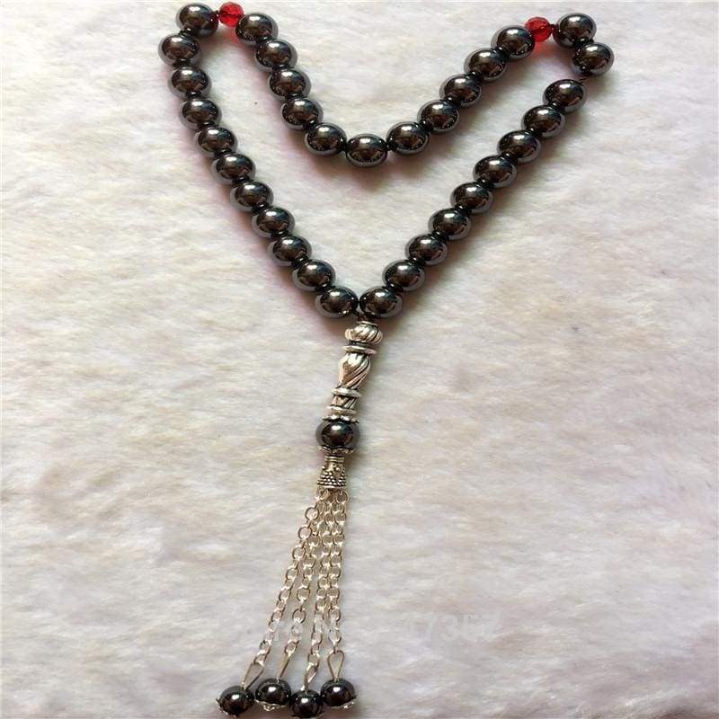8mm Hematite Stone  Round Shape 33 Tasbeeh IS1 IS2 NS3 Almas Collections tasbeeh
