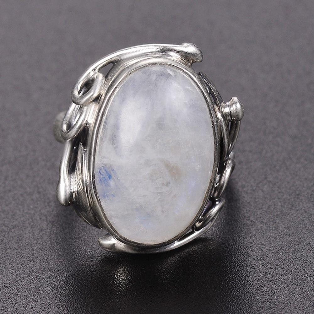 New Vintage 925 Sterling Silver MoonStone Ring from Almas Collections