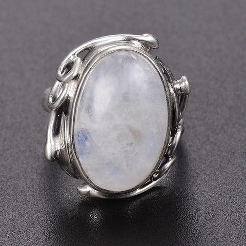 Image of New Vintage 925 Sterling Silver MoonStone Ring from Almas Collections