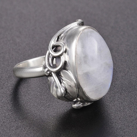 Image of New Vintage 925 Sterling Silver Moon Stone Ring from Almas Collections