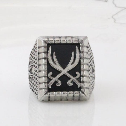 Image of Antique Silver Zulfiqar Sword of Imam Ali Ring from Almas Collections