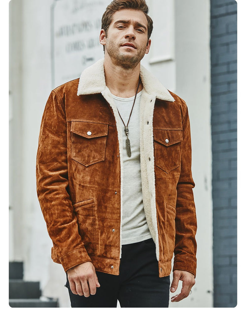 New Men's Genuine Leather Jacket from Almas Collections