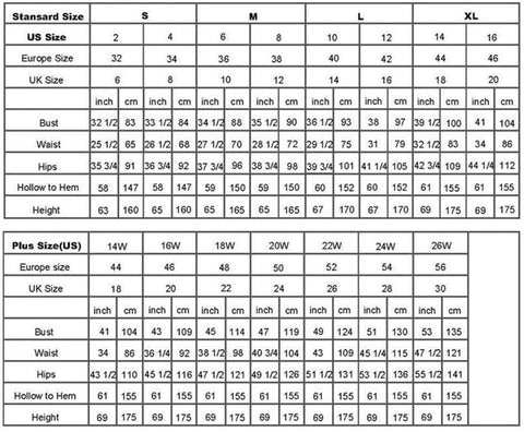 Image of Sleeveless Tulle Boho Bridal Gown Wedding Dress size chart from Almas Collections
