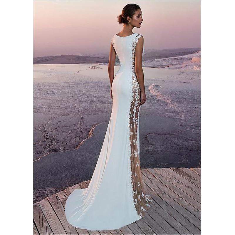 New Satin Lace Mermaid Style Wedding Dress from Almas Collections