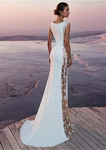 Image of New Satin Lace Mermaid Style Wedding Dress from Almas Collections