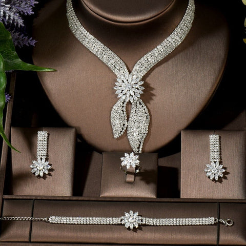 Image of 4pcs Jewelry Set With Cubic Zirconia for Women from Almas Collections