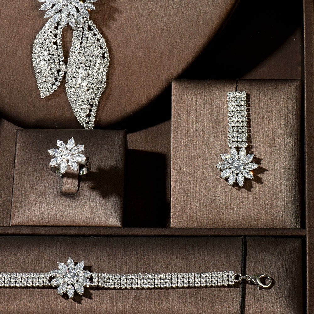 4pcs Jewelry Set With Cubic Zirconia for Women from Almas Collections