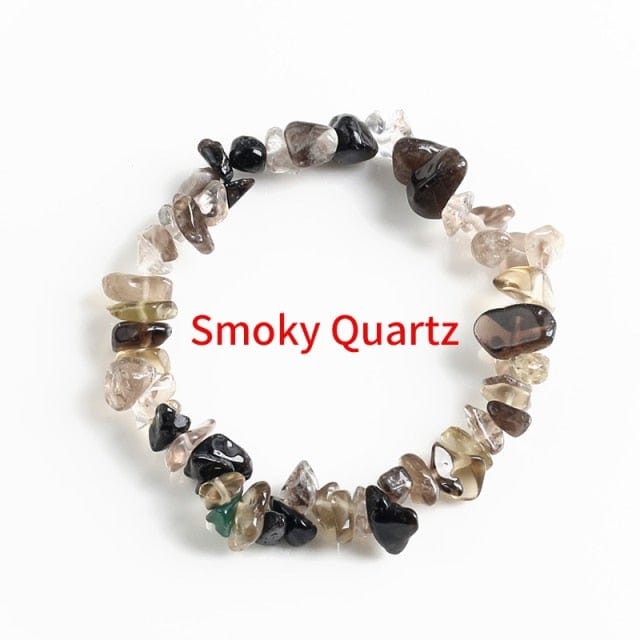 Smoky quartz crystal bracelet from Almas Collections