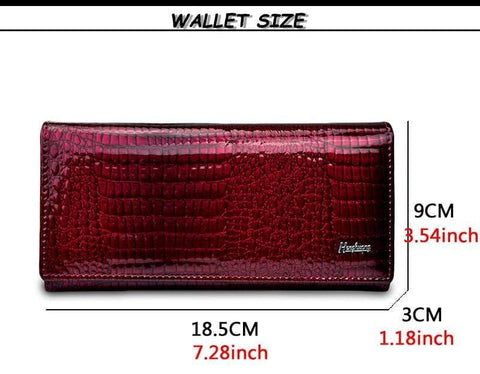 Image of New Luxury Genuine Leather Ladies Clutch Alligator design H1 Almas Collections  New Luxury Genuine Leather Ladies Clutch Alligator design