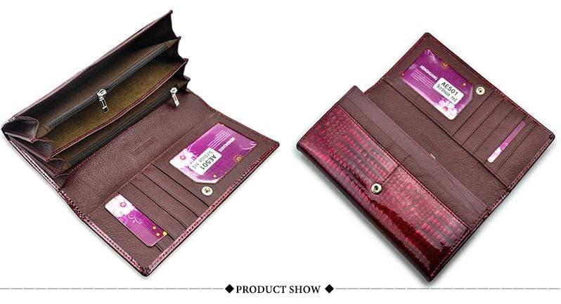 New Luxury Genuine Leather Ladies Clutch Alligator design H1 Almas Collections  New Luxury Genuine Leather Ladies Clutch Alligator design