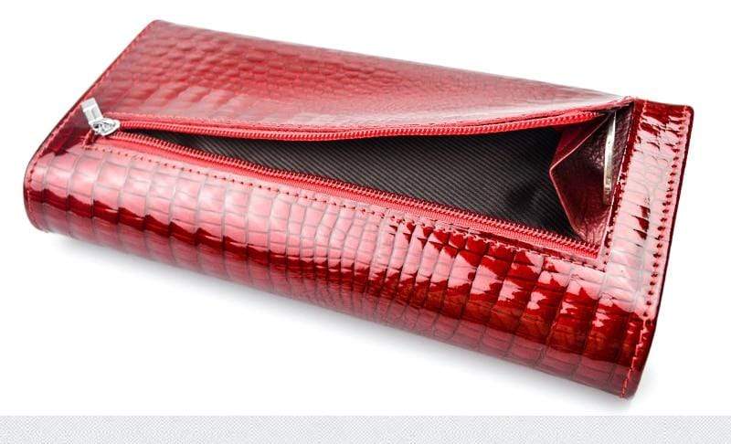 New Luxury Genuine Leather Ladies Clutch Alligator design H1 Almas Collections  New Luxury Genuine Leather Ladies Clutch Alligator design