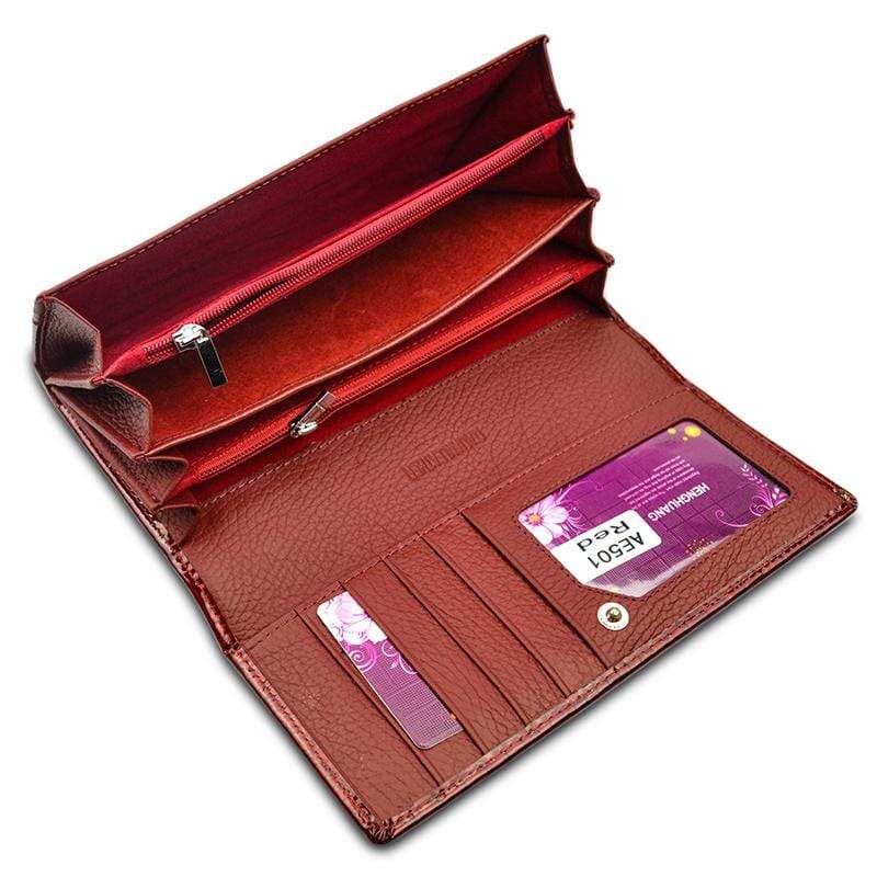 New Luxury Genuine Leather Ladies Clutch Alligator design H1 Almas Collections  New Luxury Genuine Leather Ladies Clutch Alligator design