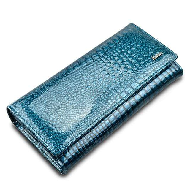 New Luxury Genuine Leather Ladies Clutch Alligator design H1 Almas Collections  New Luxury Genuine Leather Ladies Clutch Alligator design