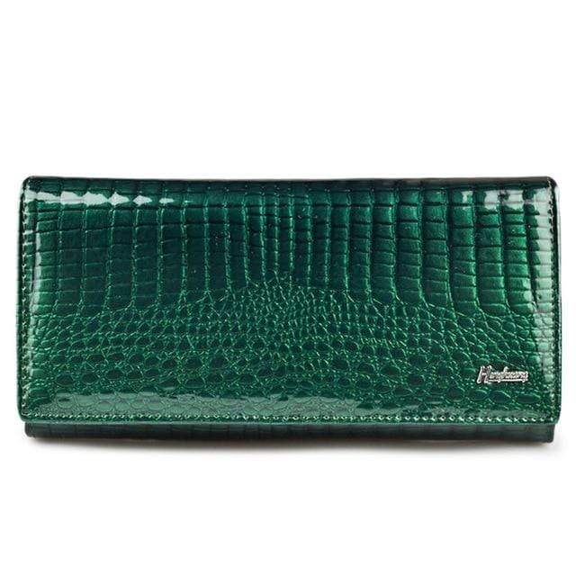 New Luxury Genuine Leather Ladies Clutch Alligator design H1 Almas Collections  New Luxury Genuine Leather Ladies Clutch Alligator design