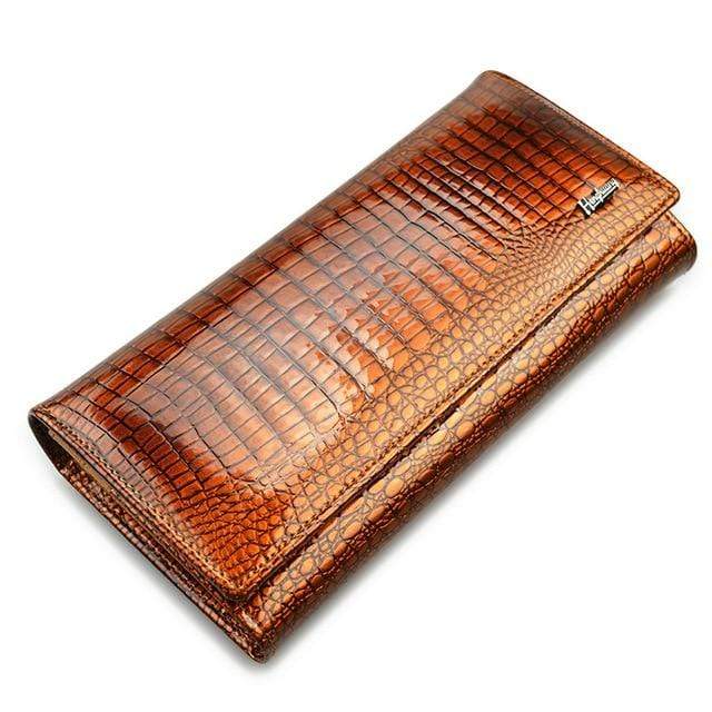 New Luxury Genuine Leather Ladies Clutch Alligator design H1 Almas Collections  New Luxury Genuine Leather Ladies Clutch Alligator design