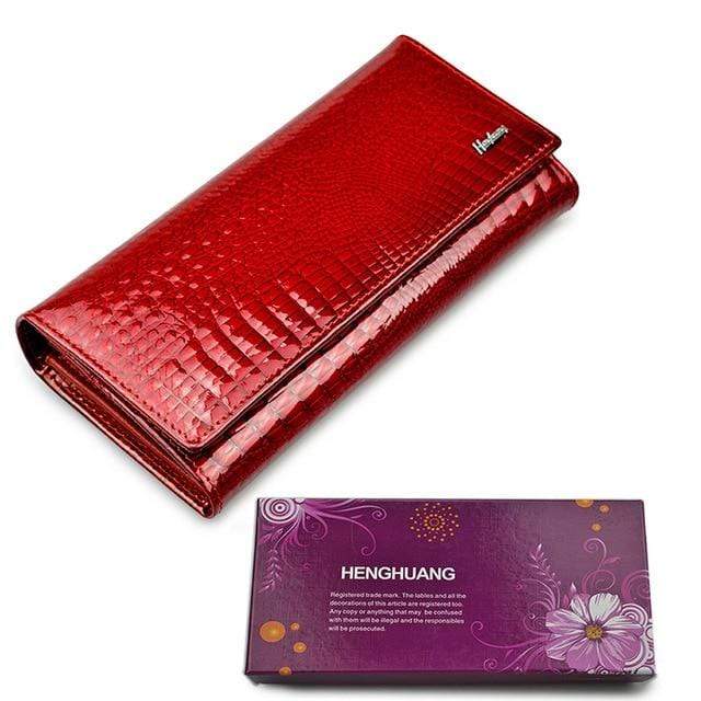 New Luxury Genuine Leather Ladies Clutch Alligator design H1 Almas Collections  New Luxury Genuine Leather Ladies Clutch Alligator design
