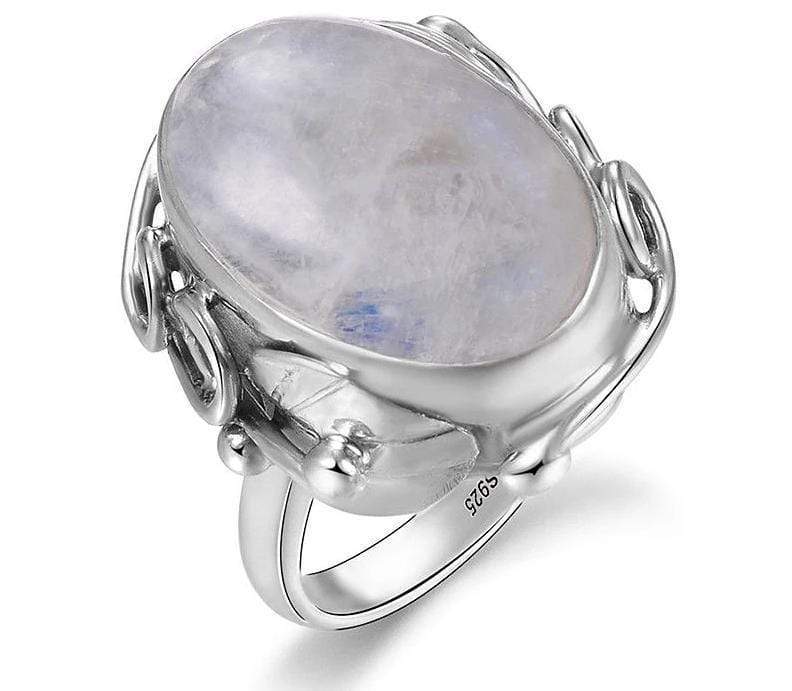 New Vintage 925 Sterling Silver MoonStone Ring from Almas Collections