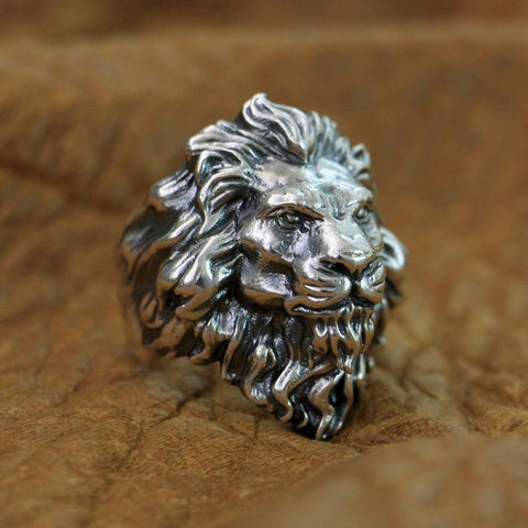 Image of New Lion Real 925 Sterling Silver Ring NS3 IS1 IS2 VAL1 Almas Collections  men real 925 sterling silver ring