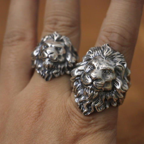 Image of New Lion Real 925 Sterling Silver Ring NS3 IS1 IS2 VAL1 Almas Collections  men real 925 sterling silver ring