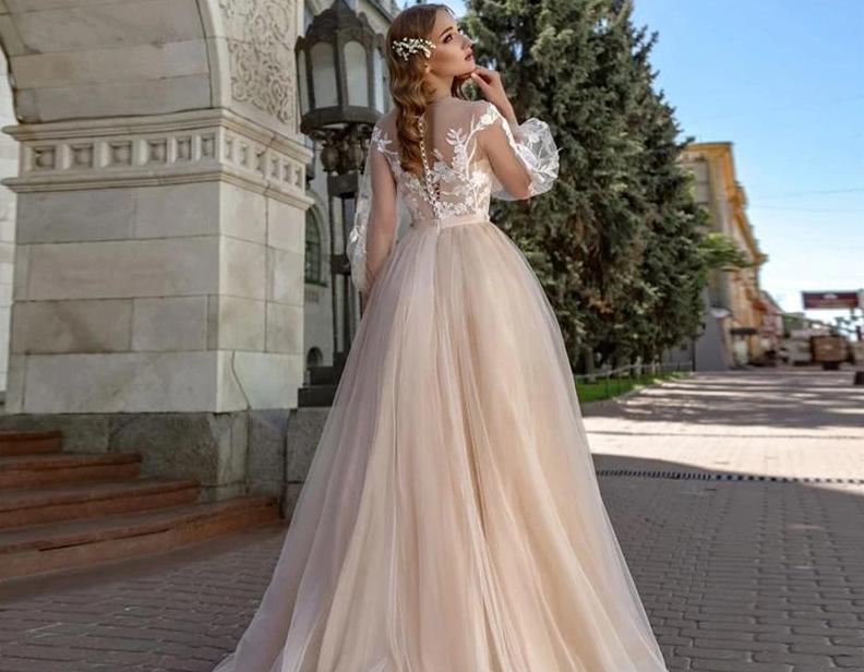 Tulle Boho Wedding dress from Almas Collections