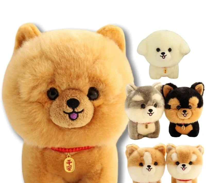 Cute Mini Dog Plush Doll Bichon Corgi Husky Shiba Dog Chow Chow Yorkshire Plushy