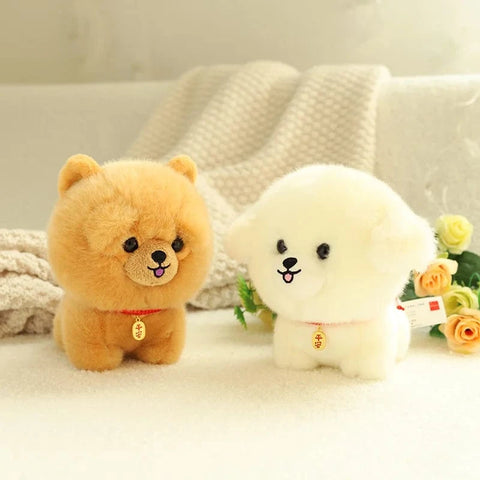 Image of Cute Mini Dog Plush Doll Bichon Corgi Husky Shiba Dog Chow Chow Yorkshire Plushy