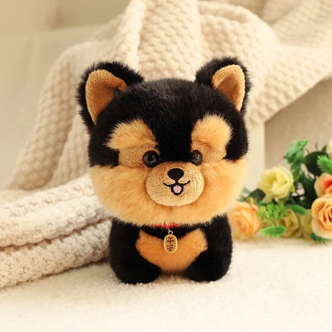 Image of Cute Mini Dog Plush Doll Bichon Corgi Husky Shiba Dog Chow Chow Yorkshire Plushy