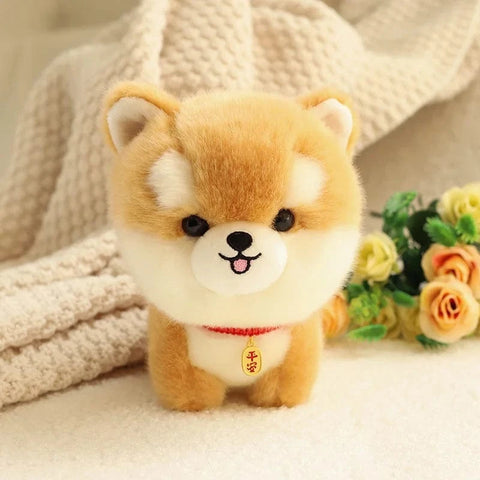 Image of Cute Mini Dog Plush Doll Bichon Corgi Husky Shiba Dog Chow Chow Yorkshire Plushy