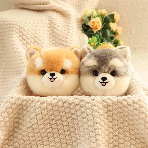 Image of Cute Mini Dog Plush Doll Bichon Corgi Husky Shiba Dog Chow Chow Yorkshire Plushy