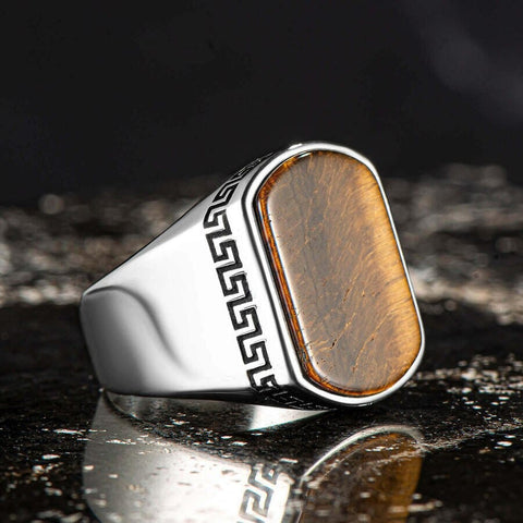 Image of New Handmade Sterling Silver Tiger Eye Stone Statement Ring NS3 IS1 IS2