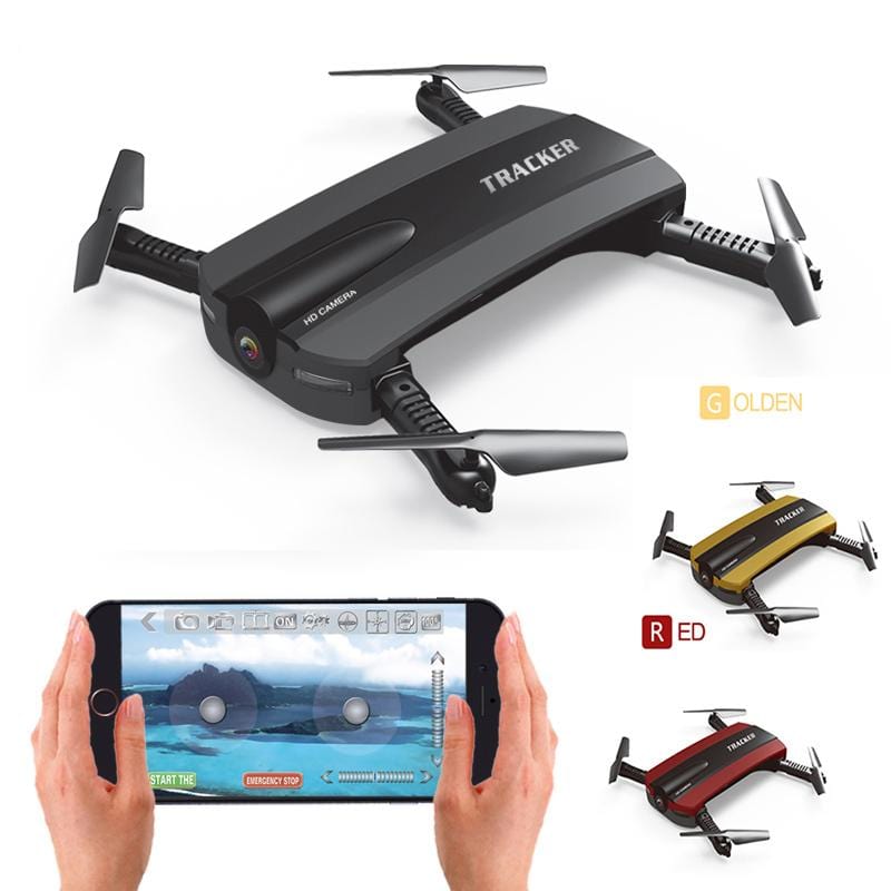 Selfie Drone JXD 523W JXD 523 Tracker Foldable Mini Rc Drone with Wifi FPV Camera Altitude Hold Headless Mode RC Helicopter Almas Collections  RC Helicopters