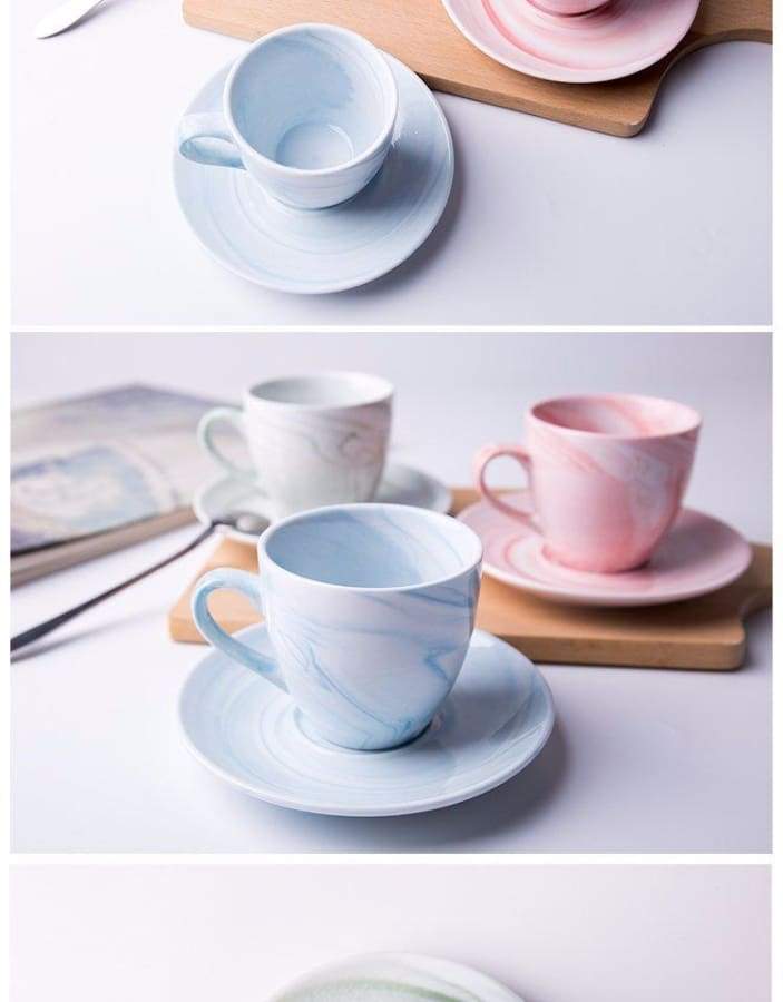 Modern Marbled Ceramic Coffee Cup Set HM1 Almas Collections  tea cup