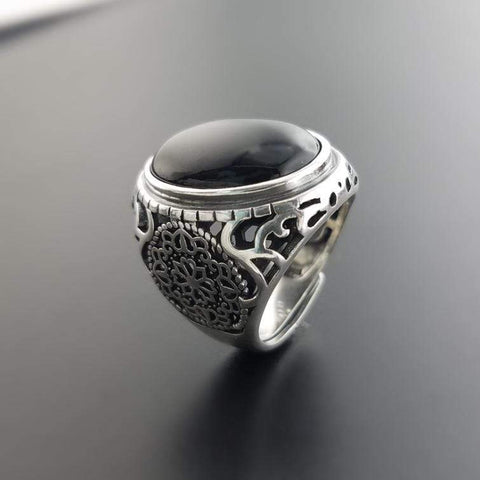 Image of 925 Sterling Silver Black Onyx Ring Men from Almas Collections