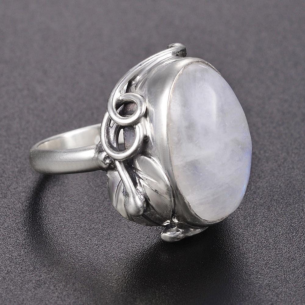 New Vintage 925 Sterling Silver Moon Stone Ring from Almas Collections