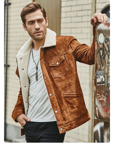 Image of New Men's Genuine Leather Jacket from Almas Collections