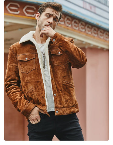 Image of New Men's Genuine Leather Jacket from Almas Collections