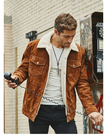 Image of New Men's Genuine Leather Jacket from Almas Collections