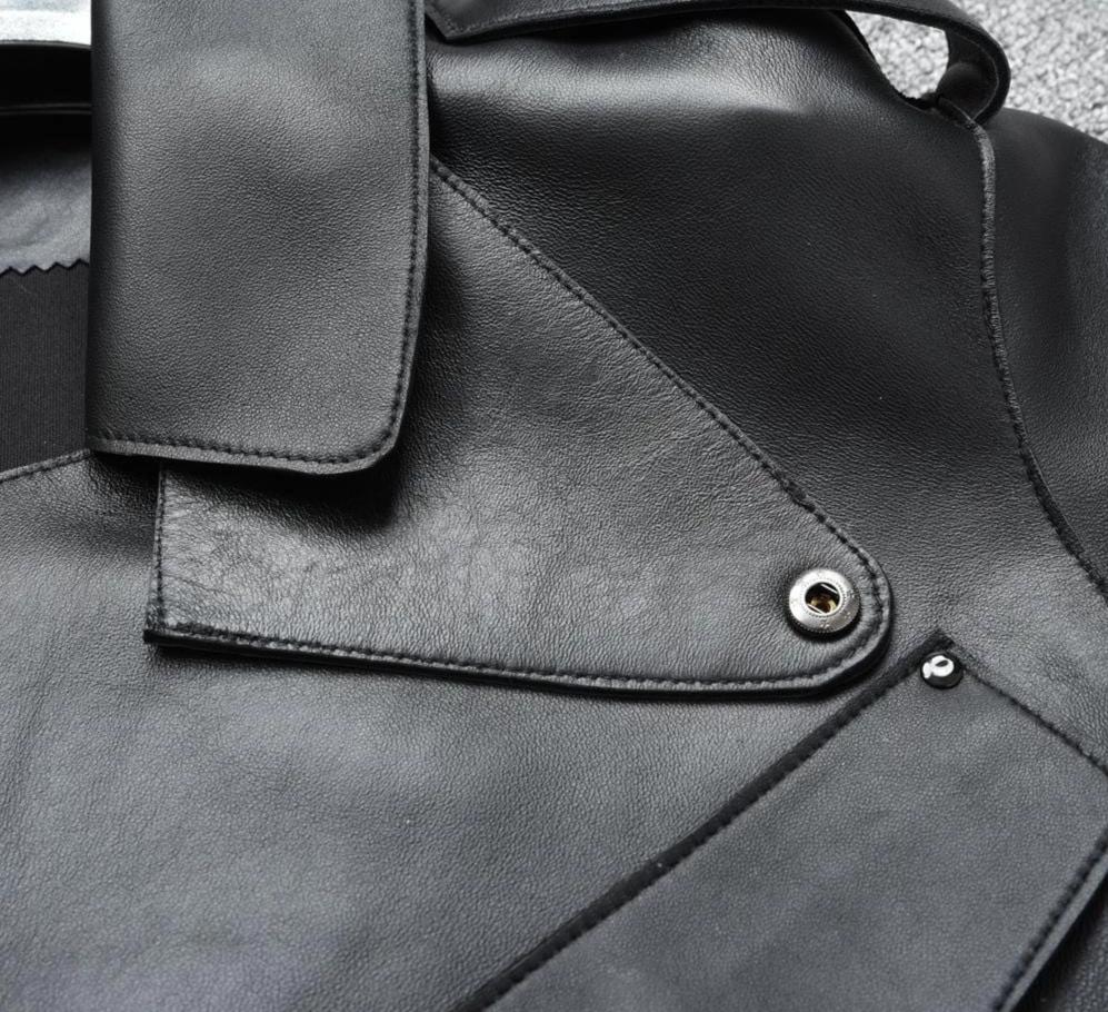 New Genuine Women Leather Jacket close up from Almas Collections