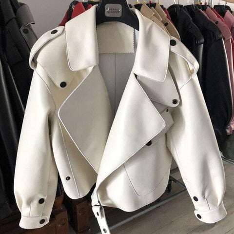 Image of New Genuine Women Leather Jacket in white from Almas Collections