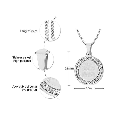4 Qul Pendant Necklace Gift Hajj Umrah size from Almas Collections