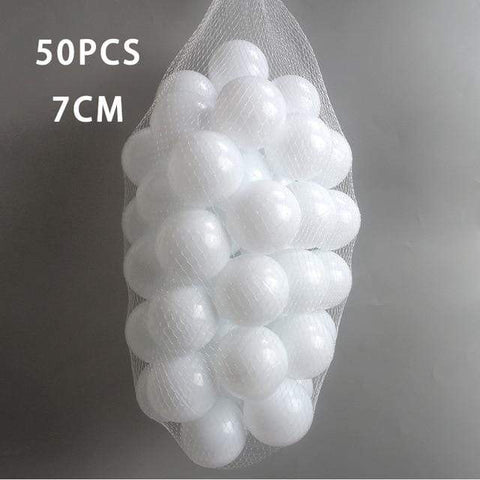 50 Pcs 7cm White Ball Pit Plastic Balls