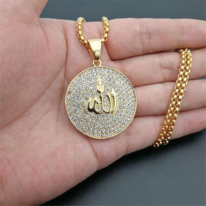 Crystal Allah Pendant Necklace from Almas Collections
