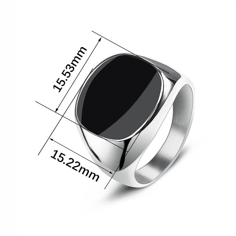 Stainless Steel Signet Ring size from Almas collections