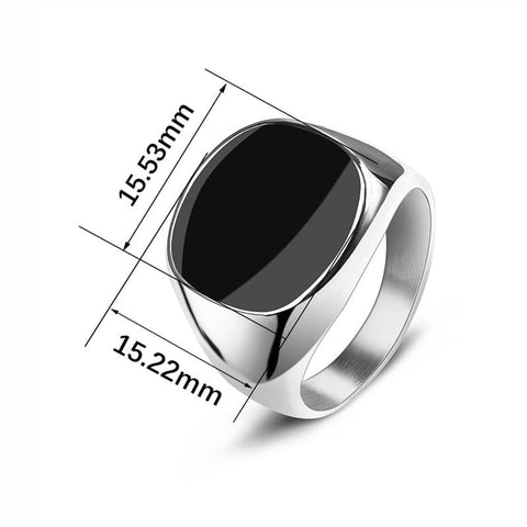 Image of Stainless Steel Signet Ring size from Almas collections