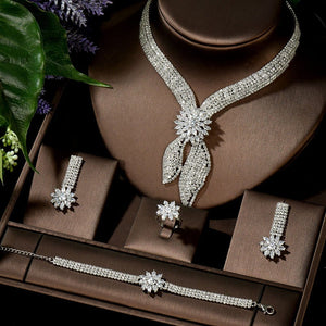 4pcs Jewelry Set With Cubic Zirconia for Women from Almas Collections